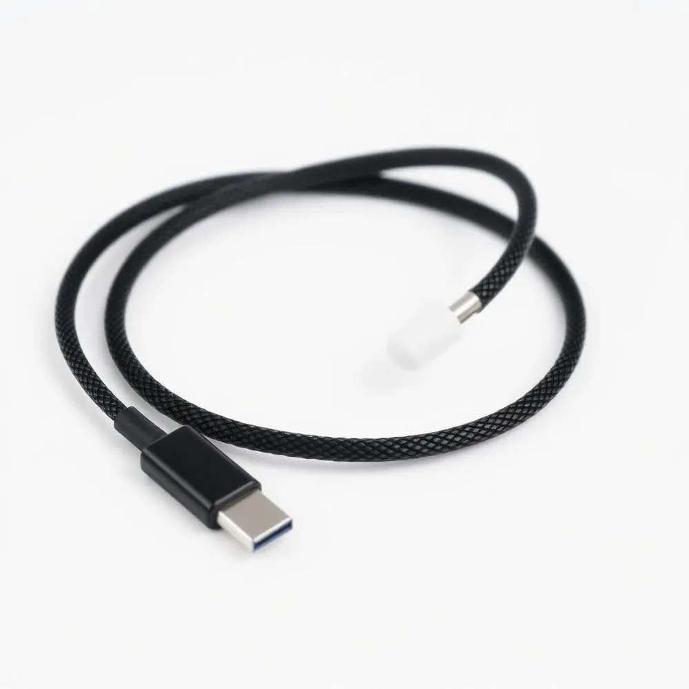 Câble USB-C tressé reconditionné — vue d'ensemble