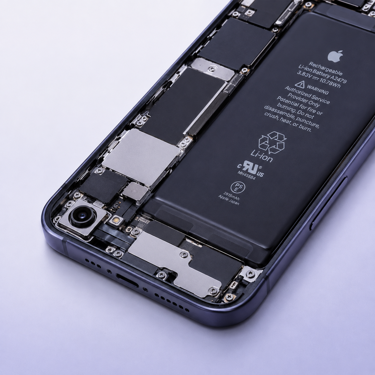Batterie d'un smartphone reconditionné